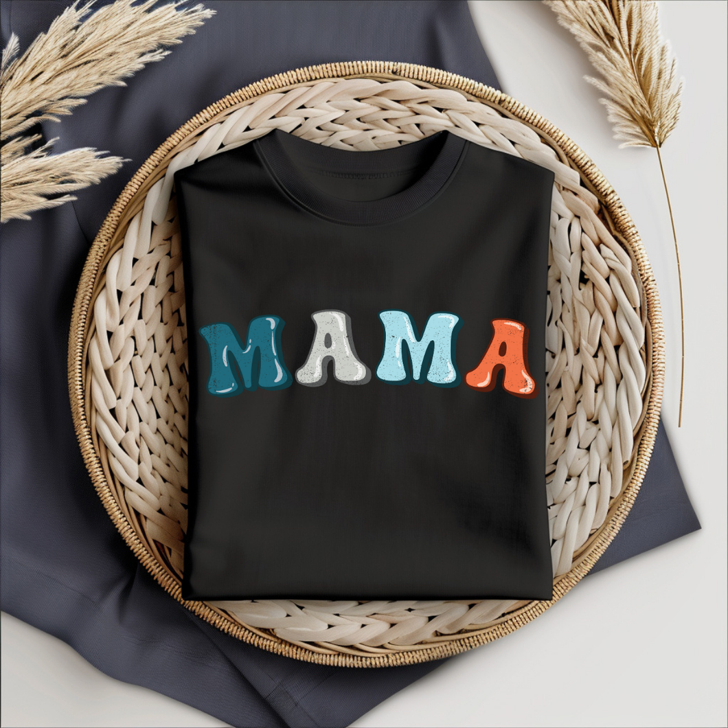 MAMA- 4TH of July BUBBLE DISTRESSED