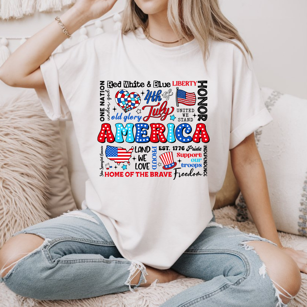 AMERICA WORD COLLAGE