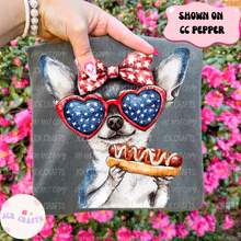 Load image into Gallery viewer, Patriotic Dog With Hot Dog
