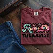 Load image into Gallery viewer, RESPIRATORY THERAPIST CHECKER/FLOWER(BLACK)

