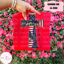 Load image into Gallery viewer, Cross, Flag, God Bless
