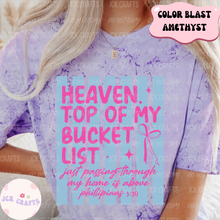 Load image into Gallery viewer, Heaven, Top Of My Bucket List | Blue &amp; Pink
