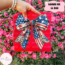 Load image into Gallery viewer, Patriotic Bow | Leopard
