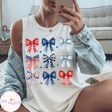 Load image into Gallery viewer, Red, White, &amp; Blue Bows
